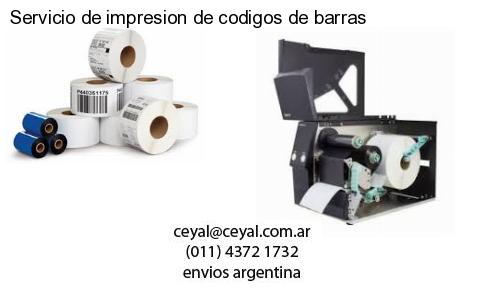 Servicio de impresion de codigos de barras