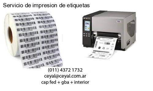 Servicio de impresion de etiquetas