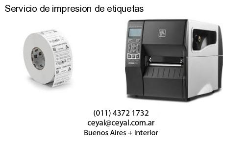 Servicio de impresion de etiquetas