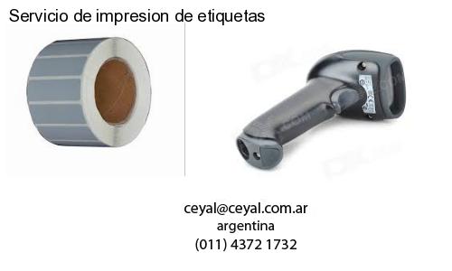 Servicio de impresion de etiquetas