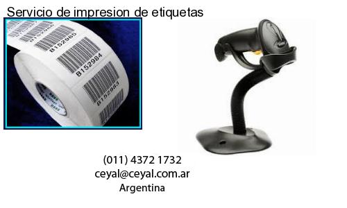 Servicio de impresion de etiquetas
