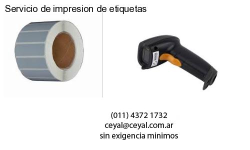 Servicio de impresion de etiquetas