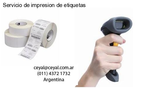 Servicio de impresion de etiquetas
