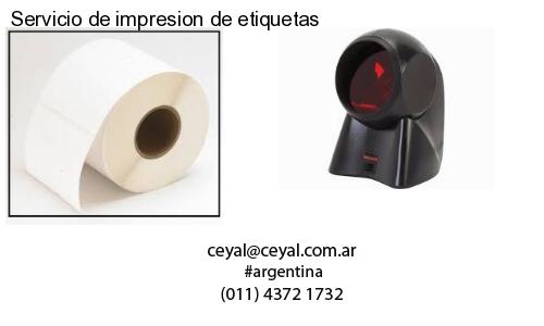 Servicio de impresion de etiquetas