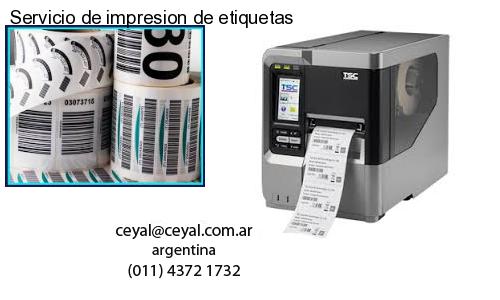 Servicio de impresion de etiquetas