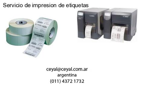 Servicio de impresion de etiquetas