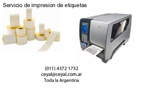 Servicio de impresion de etiquetas