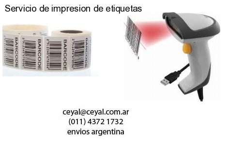 Servicio de impresion de etiquetas