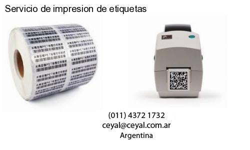 Servicio de impresion de etiquetas