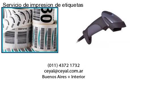 Servicio de impresion de etiquetas