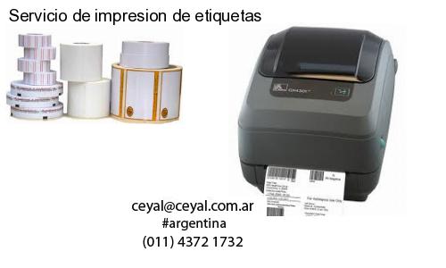 Servicio de impresion de etiquetas