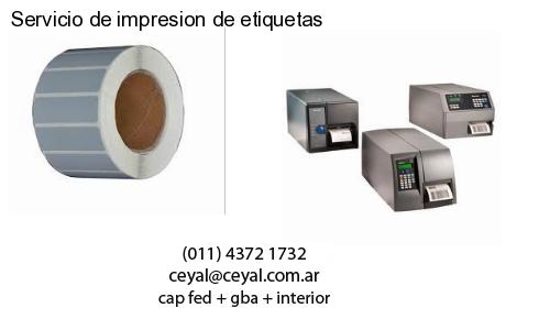 Servicio de impresion de etiquetas