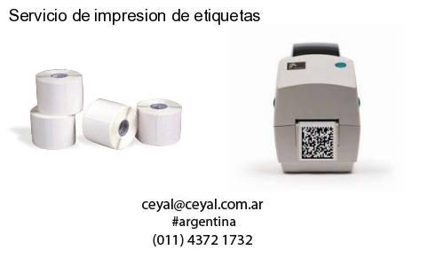 Servicio de impresion de etiquetas