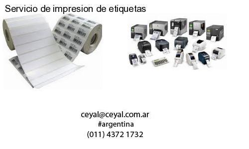 Servicio de impresion de etiquetas
