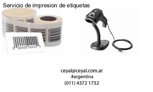 Servicio de impresion de etiquetas