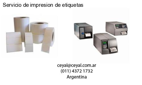 Servicio de impresion de etiquetas