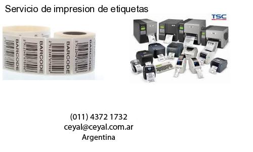 Servicio de impresion de etiquetas