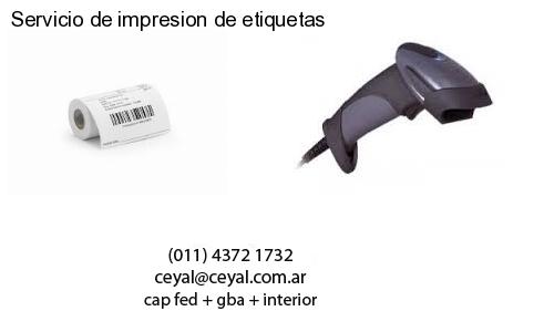 Servicio de impresion de etiquetas