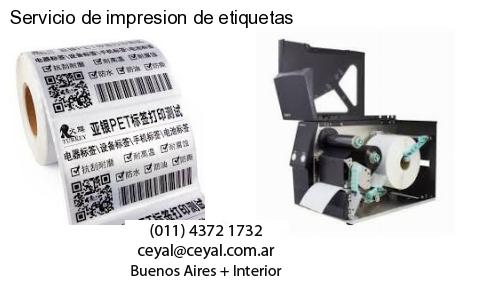Servicio de impresion de etiquetas
