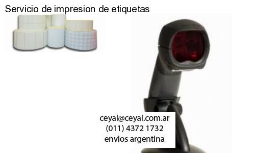 Servicio de impresion de etiquetas