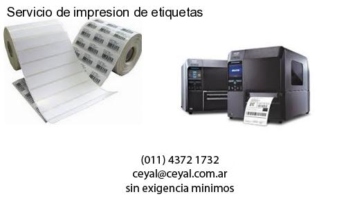 Servicio de impresion de etiquetas