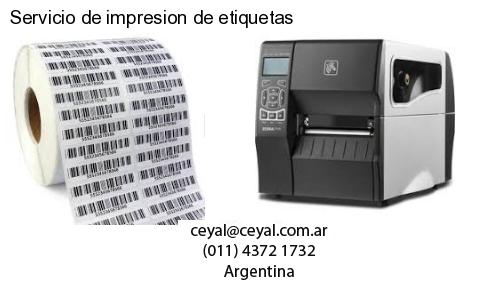 Servicio de impresion de etiquetas