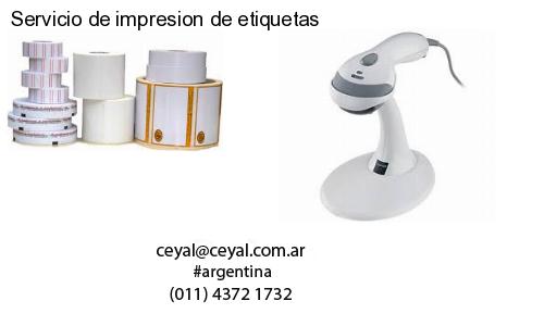 Servicio de impresion de etiquetas