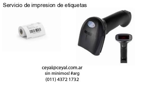 Servicio de impresion de etiquetas