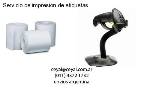 Servicio de impresion de etiquetas
