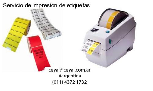 Servicio de impresion de etiquetas