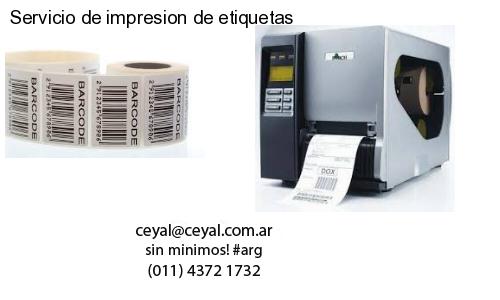 Servicio de impresion de etiquetas
