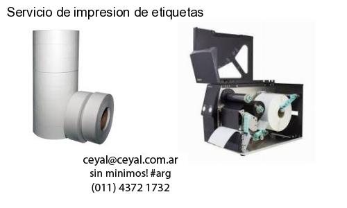 Servicio de impresion de etiquetas