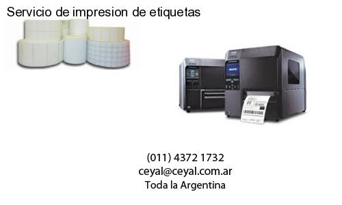 Servicio de impresion de etiquetas