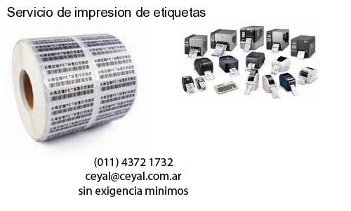 Servicio de impresion de etiquetas