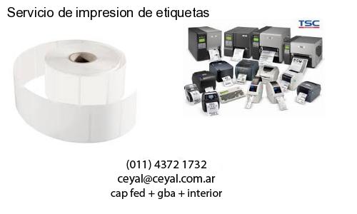Servicio de impresion de etiquetas