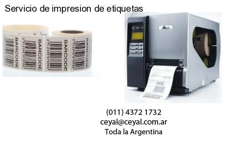 Servicio de impresion de etiquetas