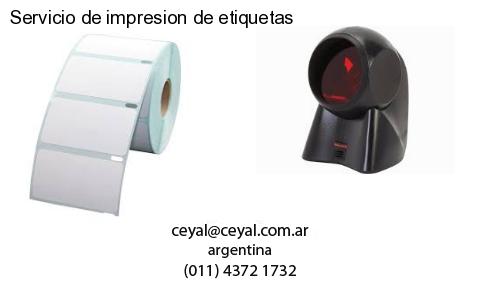 Servicio de impresion de etiquetas