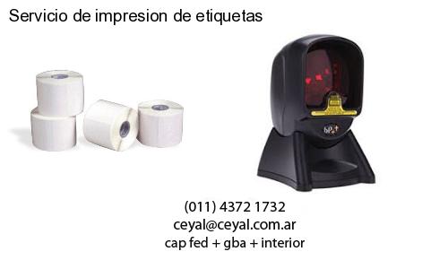 Servicio de impresion de etiquetas