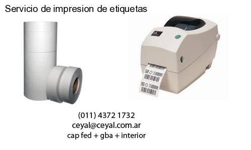 Servicio de impresion de etiquetas