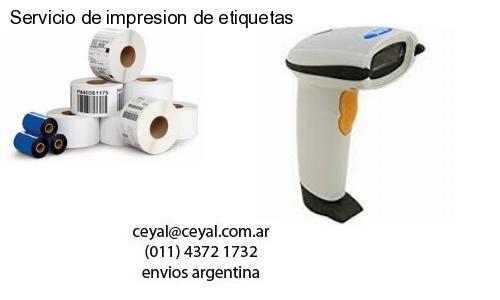 Servicio de impresion de etiquetas