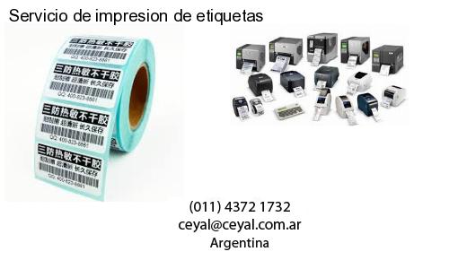 Servicio de impresion de etiquetas