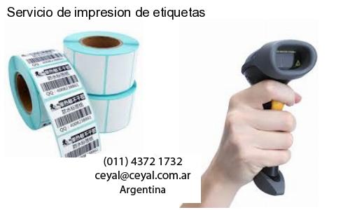 Servicio de impresion de etiquetas