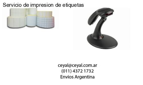 Servicio de impresion de etiquetas