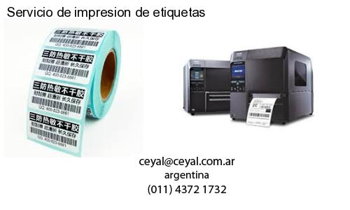 Servicio de impresion de etiquetas