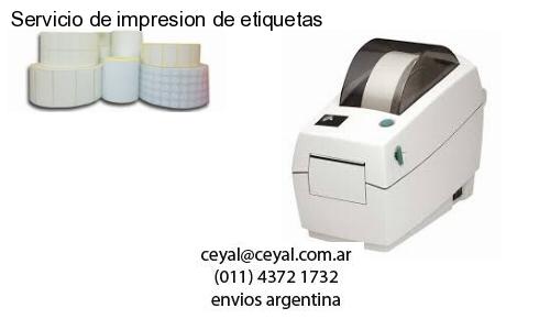 Servicio de impresion de etiquetas
