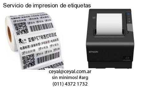 Servicio de impresion de etiquetas