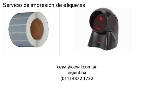 Servicio de impresion de etiquetas