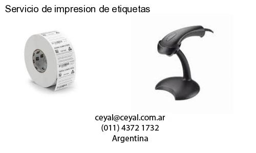 Servicio de impresion de etiquetas