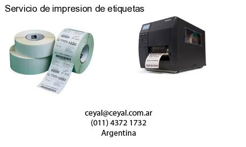 Servicio de impresion de etiquetas