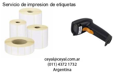 Servicio de impresion de etiquetas